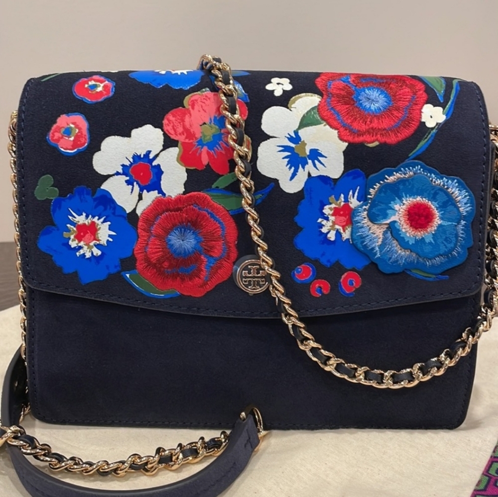 💖💖 NWOT Limited Edition Tory Burch Parker Embroidered Convertible Shoulder Bag